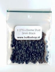 Dome Stud Hotfix Metal - Black SS6 (2.7 - 2.9mm)