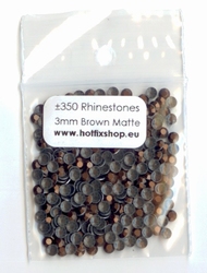 Brown Matte Rhinestuds 3mm - 8 facetten