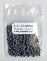 Dark Gray Matte Rhinestuds 3mm - 8 facetten