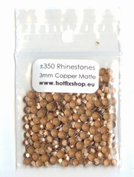 Copper Matte Rhinestuds 3mm - 8 facetten