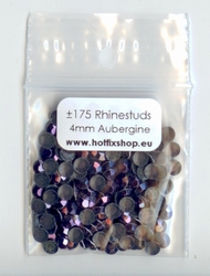 Aubergine Rhinestuds 4mm - 8 facetten