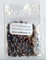 Brown Matte Rhinestuds 4mm - 8 facetten