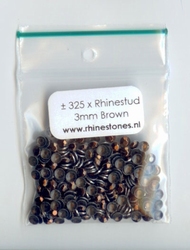 Brown Matte Rhinestuds 2mm - 8 facetten