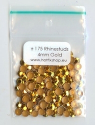 Real Gold Matte Rhinestuds 4mm - 8 facetten