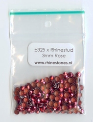 Pink Rhinestuds 3mm - 8 facetten