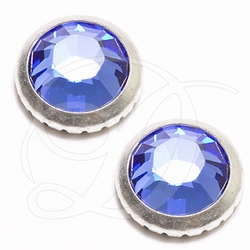 Silver-Rimmed Sapphire Swarovski® SS16 (3.8 - 4.0mm)