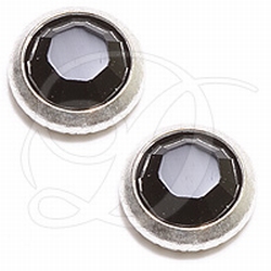 Silver-Rimmed Jet Swarovski® SS16 (3.8 - 4.0mm)