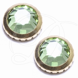 Silver-Rimmed Peridot Swarovski® SS16 (3.8 - 4.0mm)