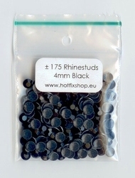 Black Rhinestuds Lasercut / Check 4mm - 8 facetten