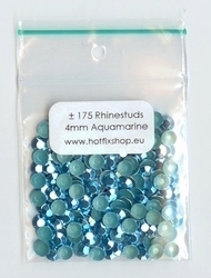 Aquamarine Rhinestuds Lasercut / Check 4mm - 8 facetten