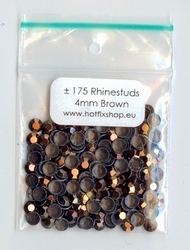 Brown Rhinestuds Lasercut / Check 4mm - 8 facetten