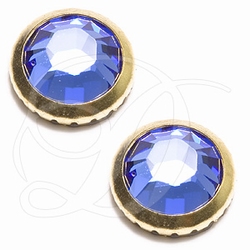 Gold-Rimmed Sapphire Swarovski® SS34 - (7.1 to 7.3mm)