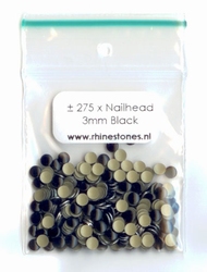 Matte Black Nailheads 3mm