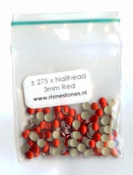 Matte Red Nailheads 3mm