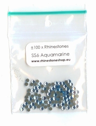 Aquamarine hotfixsteentjes SS 6 - (1.9 to 2.1mm)