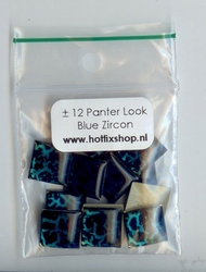 Panter look - Blue Zircon - 10mm square