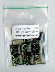 Panter look - Turmaline green - 10mm square