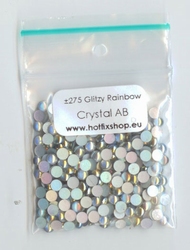 Glitzy Rainbow Cabouchon Crystal AB SS10