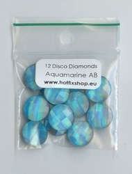 Disco Diamonds Aquamarine AB - 10mm Round