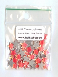 Cabouchon Star 6mm - Neon Pink