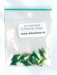 Nailheads diamond Bright Green 5x10mm