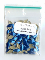 Blue diamond nailheads 4x8mm