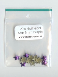 Nailhead Star - Purple - 5mm