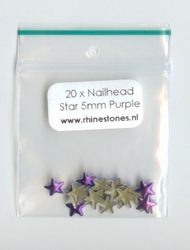 Nailhead Star - Purple - 5mm