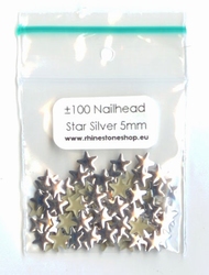 Nailhead Star - Silver - 5mm