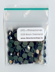 Black Diamond Rhinestones SS20 (4.6 to 4.8mm)
