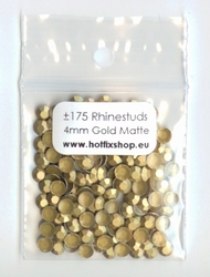 Gold Matte Rhinestudss 4mm - 8 facetten
