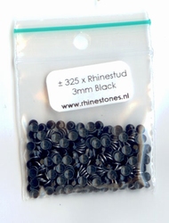 Black Rhinestuds 3mm - 8 facetten