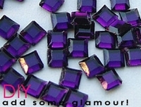 Deep Amethyst Rhinestones Square 4x4mm