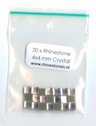 Crystal Rhinestones Square 4x4mm