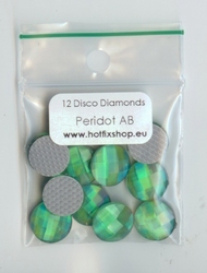 Disco Diamonds Peridot AB - 10mm Round