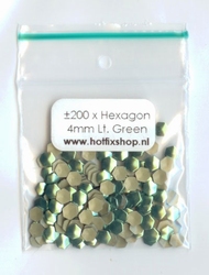Light Green Hexagon 4mm