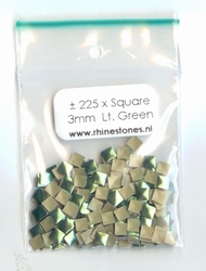 Light Green Nailheads Square 3x3mm