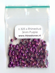 Purple Rhinestuds 3mm - 8 facetten