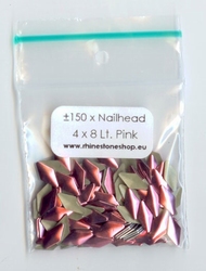 Light Pink diamond nailheads 4x8mm