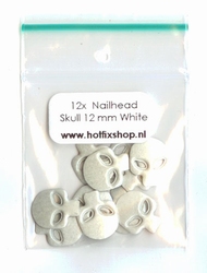 Skulls / doodshoofsjes Parel-Wit 12x10mm