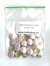 Glossy AB Nailheads Round - 6mm