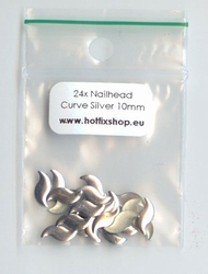 Curve Nailhead Silver 10 x 5mm