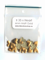Matte Gold nailhead heart 6x7mm