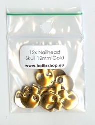 Skulls / doodshoofsjes Gold 12x10mm 12x10mm