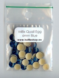 Quail Mulit colour nailhead Blue - 6mm
