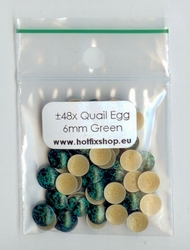 Quail Mulit colour nailhead Green - 6mm
