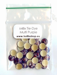 Tie-Dye Multi colour nailhead Purple - 6mm