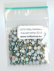 Glitzy Rainbow Cabouchon Aquamarine AB SS10