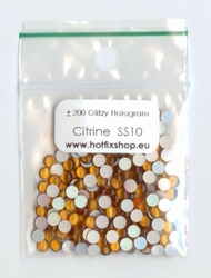 Glitzy Hologram Citrine SS10