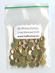 Gold-Rimmed Crystal Rhinestones SS20 (4.6 to 4.8mm)